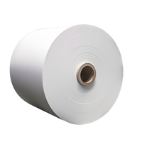 Étiquettes autocollantes thermiques GSM personnalisées pour codes-barres, usage en supermarché, avec doublure en papier sulfurisé blanc, rouleau jumbo, rouleau mère