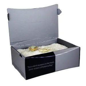 Plastic Fish Shrimp Oyster Crab Packaging Box Seafood Correx Packaging Box