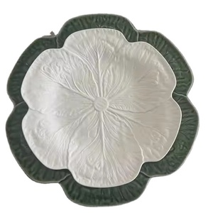 Vente chaude Assiettes à dîner en céramique irrégulière de forme de chou blanc créatives en porcelaine fine Plat et assiette pour les occasions de fête - Product Image 6