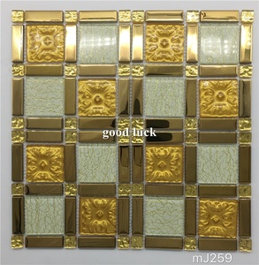 Gold Foil Crystal Glass <strong>Mosaic</strong> Foil Color <strong>Mosaic</strong> <strong>Tiles</strong> <strong>Craft</strong> and Art - Product Image 5