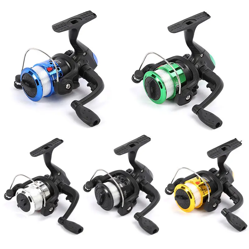 Groothandel 200 Serie Kleine Vissen Wiel Metalen Spool Fly Karper Vissen Rollen Zoutwater Ijs Mini Spinning Reel Met Lijn