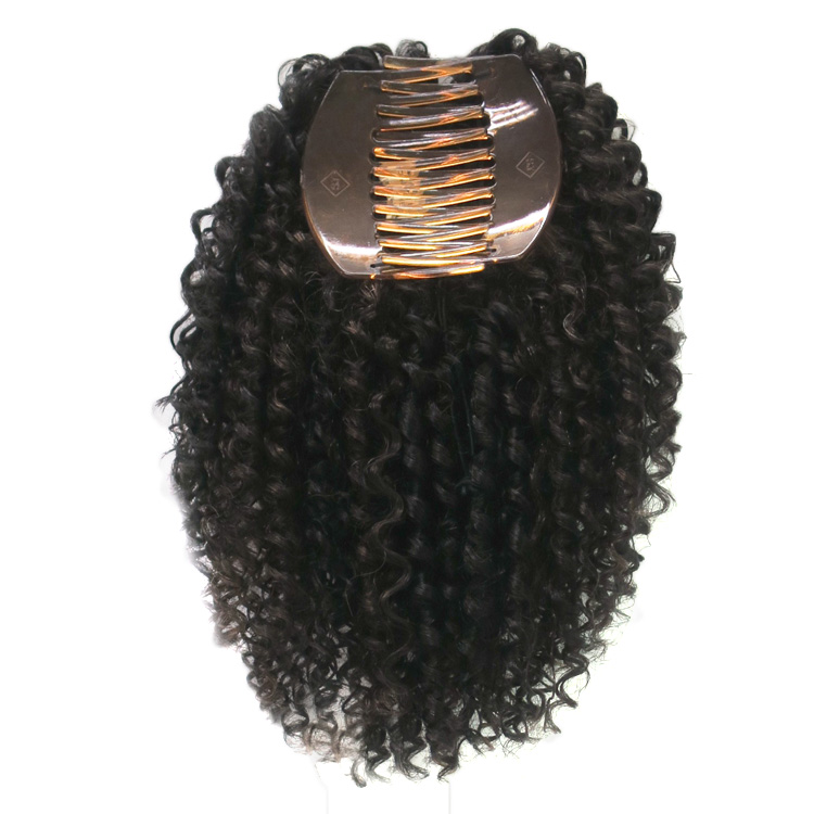 Новинка, накладной парик из синтетического волокна с пушистыми завитками и пружинными завитками, чёрный женский парик для хвоста