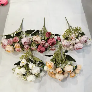 CJ23161 QIDA 7 heads If a small amount flowers for Home Wedding Decorative Flowers Hot Sale 23240