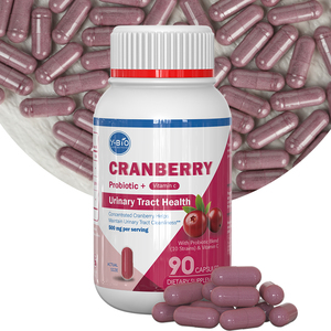 Extrait de Canneberge Triple Action 5% Proanthocyanidines Vitamine C Mélange Probiotique pour les Soignants en Soin Préventif 90 gélules En Stock Maintenant - Product Image 1