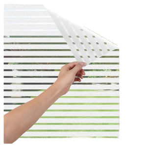Película de Vinilo para Ventanas LEMON CLOUD, Rayas Verticales, Privacidad, Anti-UV, 96% de Protección, Autoadhesiva, Esmerilada, Estática, Decorativa - Product Image 1