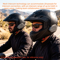 Auriculares Intercomunicadores para Motocicleta 2.4G, PCBA OEM ODM, Sistema de Intercomunicación Inalámbrico Bluetooth, Reducción de Ruido AI, Baja Latencia, Alcance de 500M