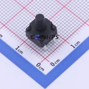TS-1012-A145B3-D2 Tactile Switch Through hole Component (THT),8x8mm Switch Single Pole Single Throw Round Button 2.5N 8mm - Product Image 1