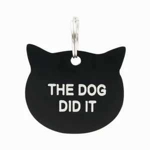 Commercio all'ingrosso Acrilico Pet ID Tag Forma Personalizzata Acrilico Dog Tag Gatto Acrilico Tag