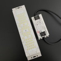 Module d'éclairage LED 72 LED 3030 pour éclairage public, 8S9P, angle de faisceau 80x150 degrés, PCB avec lentille, kit de modernisation pour éclairage routier et tunnel