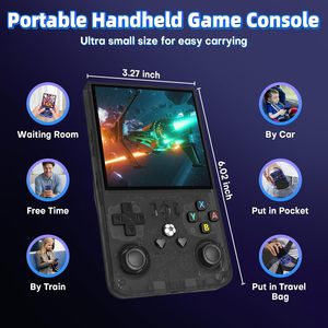 R36MAX レトロ携帯ゲーム機 4.0インチ 64GBメモリ ビデオゲーム機 30エミュレーター 非タッチスクリーン 透明ブラック - Product Image 4