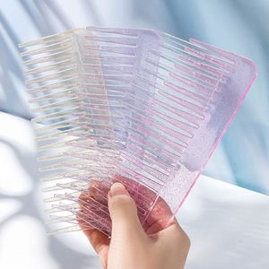 Peigne en plastique transparent coloré à paillettes, vente en gros d'usine, peigne de coiffure pour filles - Product Image 1