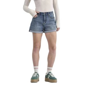 Short en jean décontracté de style droit pour femmes de qualité export coupe ajustée pantalon élégant confortable et lavé à la mode - Product Image 1