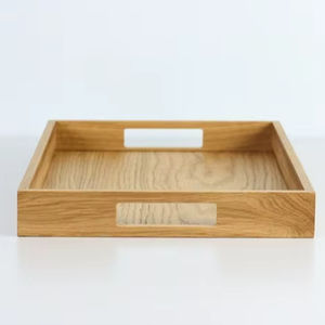 Plateaux de service combinés en rotin et en résine écologique polie à la main, artisanat en bois indien, décoration d'intérieur - Product Image 1