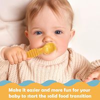 Juego de Cucharas de Silicona de Grado Alimenticio con Diseño Adorable y Patrón Sólido, Seguras para Bebés, Ecológicas, Aptas para Lavavajillas, Utensilios para Niños Pequeños, 6 Piezas