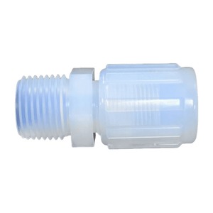 Conector macho PFA Flare para tubo de 3/4" OD x 3/4" NPT, accesorio de tubo macho Flare LT-Z12NPT, resistente a químicos de alta pureza - Product Image 2