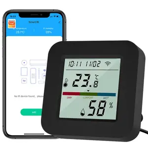 Nhà văn phòng nhiệt độ độ ẩm cảm biến hỗ trợ Alexa điều khiển bằng giọng nói với tuya Wifi phổ <span class=keywords><strong>IR</strong></span> điều khiển cho DVD, <span class=keywords><strong>TV</strong></span>, Fan - Product Image 1