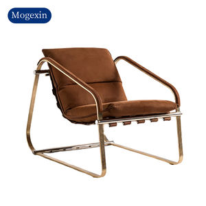 Sillón Chaise Longue Moderno de Lujo para Sala de Estar, Hotel o Villa, Tapizado en Terciopelo, Patas de Metal, Personalizable para Apartamento o Comedor - Product Image 6