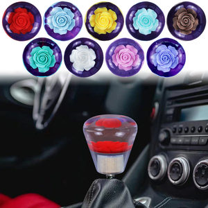 Universal JDM Style Gear Shift <strong>Knob</strong> Clear <strong>Crystal</strong> Real Flowers Ball Gear ShIft <strong>Knob</strong> 5CM Flower Acrylic <strong>Crystal</strong> Gear Shift <strong>Knob</strong> - Product Image 1