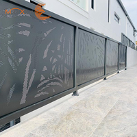 Clôture de jardin transparente en aluminium, panneau métallique découpé au Laser