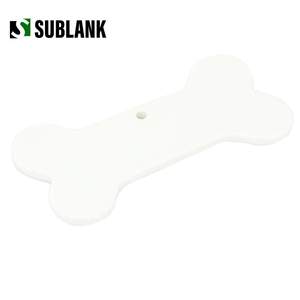 कस्टम बनाने की क्रिया के लिए गहने रिक्त सजावट लटकन फांसी क्रिसमस चीनी मिट्टी कुत्ते हड्डी आकार आभूषण - Product Image 3