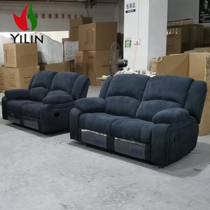 كرسي صالة عصري من 3 قطع من الجلد الصناعي أريكة مستقيمة لغرفة المعيشة إطار معدني - Product Image 2