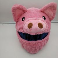 Housse de casque de moto en peluche lapin Halloween, accessoire de dessin animé, style urbain, protection tendance horreur