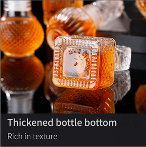 Botella de vidrio reutilizable personalizada de 50ml y 100ml con tapa Tallas Impresión de logotipo para té Vodka <span class=keywords><strong>Whisky</strong></span> Bebidas energéticas Tequila Cajas empaquetadas - Product Image 5