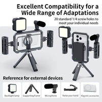 Cage universelle pour smartphone en alliage d'aluminium STY pour stabilisateur portable professionnel de vlog avec supports de sabot froid