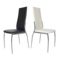 Le moins cher Offre Spéciale pieds en métal empilable chaise en cuir PU à dossier haut pour salle à manger