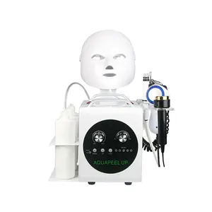 Máquina de limpeza facial portátil de 5 in1, coréia, pequeno, aqua, spa, jato, peel, remoção de pele, máquina preta