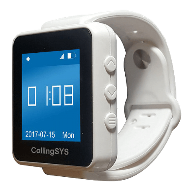 2022 Wireless Waterproof Waitress Call System Wrist Watch Receiver for Restaurant Waiter Watch Pager Call System