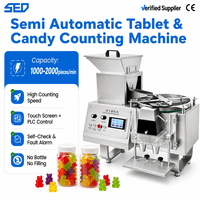 Machine de comptage de bonbons multifonctionnelle numérique en acier inoxydable 316, semi-automatique, à double sortie, haute précision, pour bureau