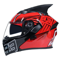 Casques de moto Bluetooth avec logo personnalisé, double visière, légers, casques intégraux rabattables pour moto