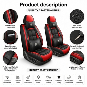<strong>For</strong> Factory Wholesale Waterproof <strong>Cover</strong> Durable Well Fitting Front <strong>Back</strong> Full Set Universal PVC Leather Luxury <strong>Car</strong> <strong>Seat</strong> <strong>Cover</strong> - Product Image 2