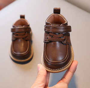 รองเท้าเด็กหัดเดิน หนังแท้ พื้นนุ่ม สีพื้น สำหรับเด็กผู้ชายและเด็กผู้หญิง รุ่นสปริง นิว เบบี้ คิดส์  แบบลำลอง - Product Image 2