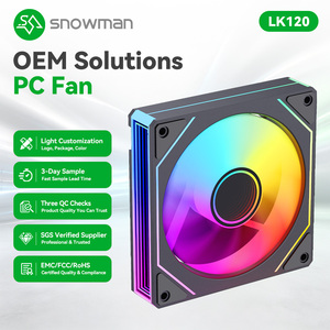 Ventilateur de boîtier PC SNOWMAN LK120 ARGB 800-1600RPM avec effet miroir infini, dissipateur rapide, effet attrayant, ventilateur Vulture 5V en aluminium de 120mm - Product Image 1