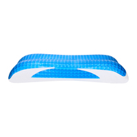 Oreiller cervical en mousse à mémoire de forme avec couche de gel rafraîchissant pour les douleurs au cou et au dos, à récupération lente, antistatique, en tissu pour un sommeil sain