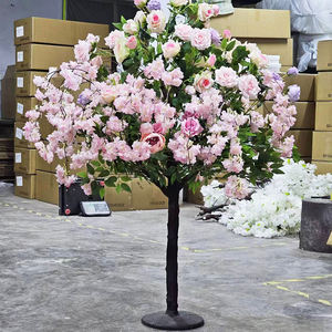 F237 nouveaux styles haut simulé japonais rouge fleur de <span class=keywords><strong>cerisier</strong></span> arbre fleur table centre de table arbre artificiel à <span class=keywords><strong>vendre</strong></span> - Product Image 4