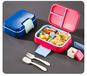 3-in-1 <b>Compartment</b> Bento <b>Box</b> 900ml/1000ml/1025ml PP5 Leakproof <b>Lunch</b> <b>Box</b> with Cutlery & Sauce <b>Box</b> Custom Logo - Product Image 3
