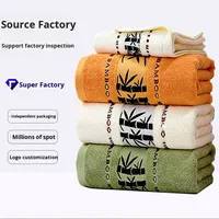 Serviette en fibre de bois, absorption d'eau, jacquard, serviette pour le visage, fil de bambou non torsadé, commerce extérieur, entreprise transfrontalière, coffret cadeau, stock