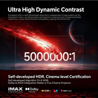 Projecteur XGIMI T10 4K 0.78 DMD HDR10+ Correction trapézoïdale automatique 4 Go de RAM 128 Go de stockage WiFi6 portable 5000 ISO Luminosité Cinéma maison