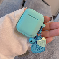 Pour Airpo pro 2 airs pod 3 écouteurs pour airpod casque accessoires solide Silicone housse de protection antichoc étui avec chaîne