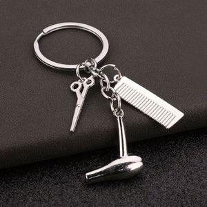 Tijeras de aleación para lavado y corte, Peine eléctrico para desenredar, Colgante de joyería de metal para llavero - Product Image 3