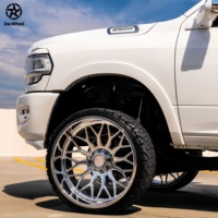Jantes en alliage forgées sur mesure DW, polies argentées, multi-rayons, 20, 22, 24, 26 pouces pour Ford F150 250 RAM 2500 Pickup Truck