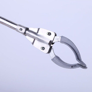 ที่คีบขยะสแตนเลสด้ามยาว เครื่องมือทำความสะอาดสระว่ายน้ำ สีเงิน - Product Image 4