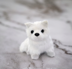 Simulazione morbida simulazione realistica dormire respirazione gatto peloso cane animale adorabile peluche farcito giocattoli - Product Image 3