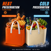 Sac isotherme personnalisé pour la livraison de repas, sac thermique pour plats à emporter, sac isotherme pour restaurant, sac isotherme pour la livraison de nourriture