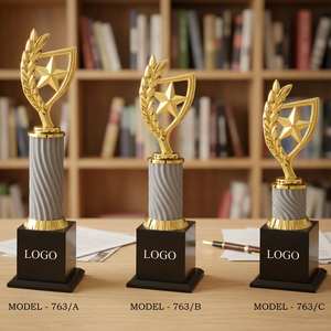 Stylish Star Trophy with Laser <b>Engraved</b> and UV Printing Portable Design for Achievers - Product Image 1