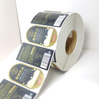 Etiquetas Personalizadas Autoadhesivas Impermeables de PET con Relieve para Whisky, Etiquetas para Botellas de Jugo y Bebidas, Etiquetas Personalizadas para Botellas