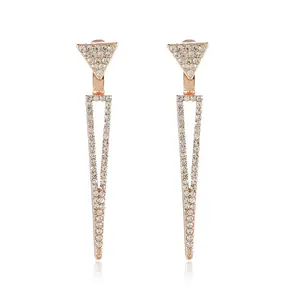 fashion Gold long rhinestone earrings For Women Wholesale N91055